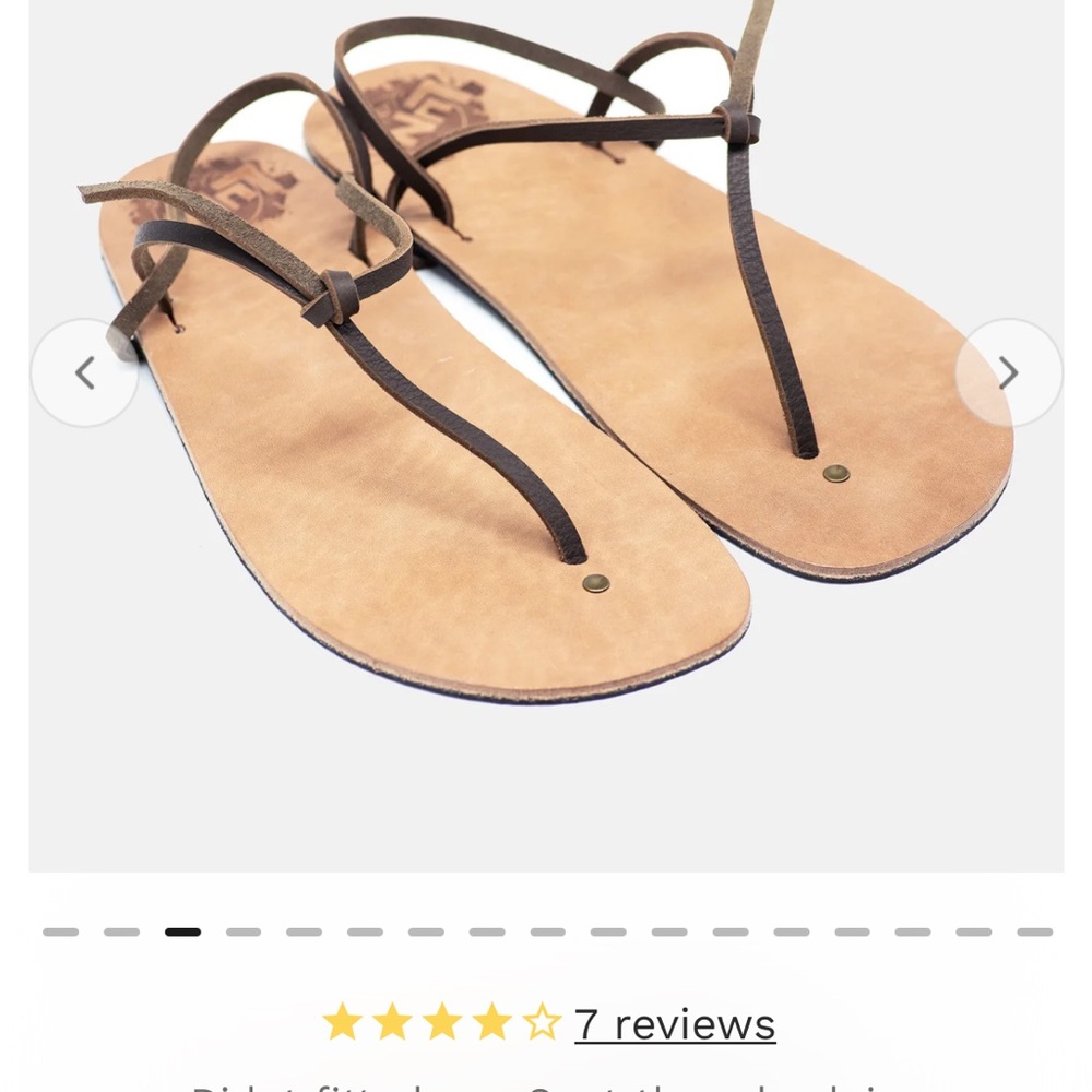 LUNA Women's Brown Leather Strap Sandals. Size 9